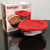 PB-59133 Paşabahçe Round Pyrex Glass with Plastic Cover